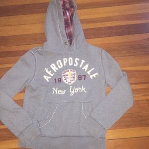 Grey Aeropostale pull over sweatshirt